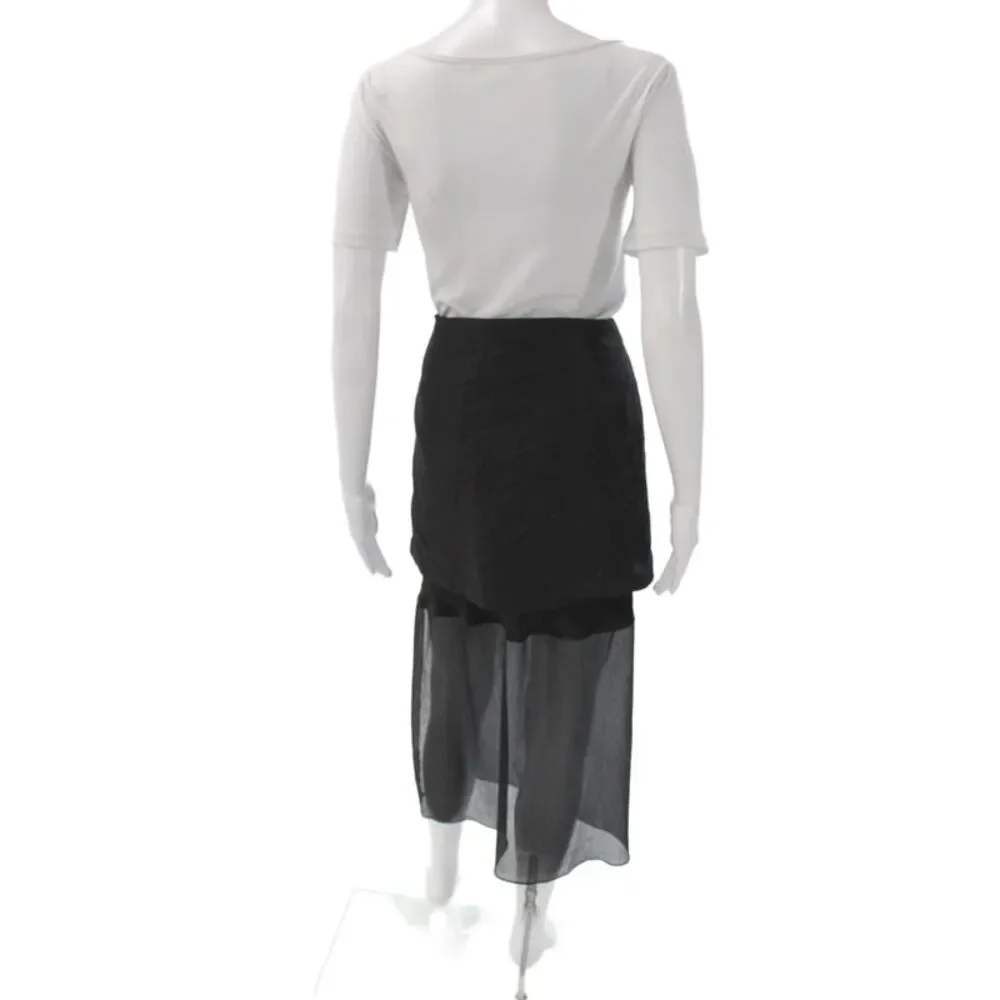 Helmut Lang Womens Black Maxi Skirt Size 8